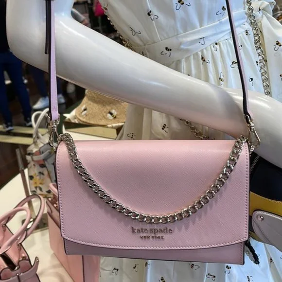 Kate Spade Carson Convertible Crossbody Chalk Pink - Picture 12 of 16